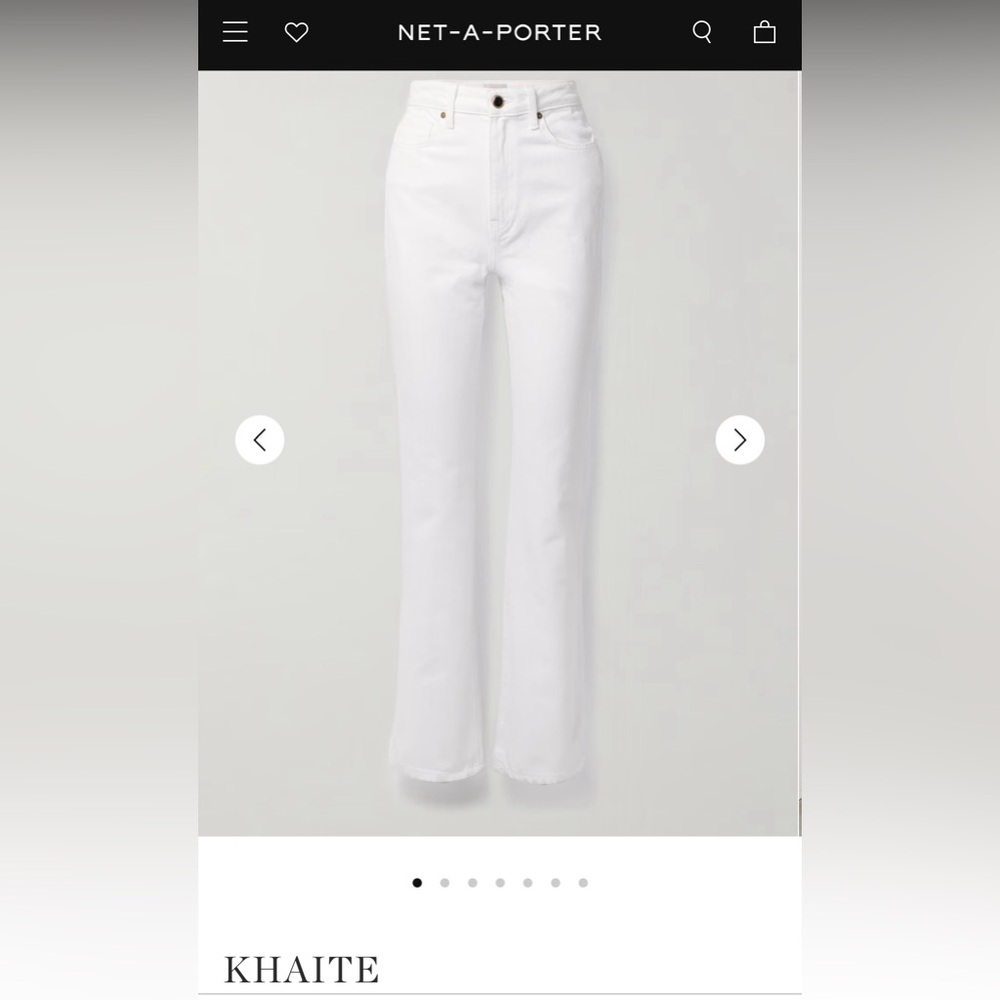 KHAITE Classic White Women's Stretch Jeans